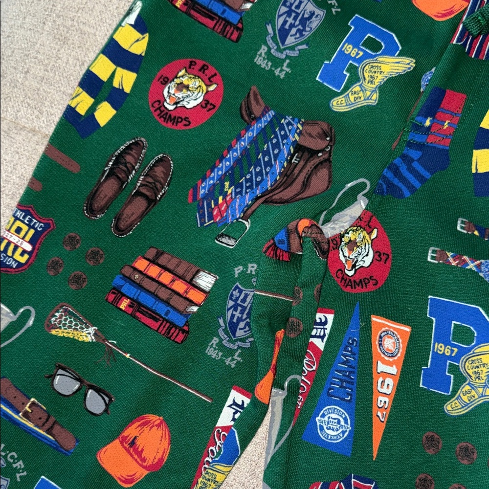 Polo by Ralph Lauren Kids Green Graphic Joggers - Picture 8 of 11